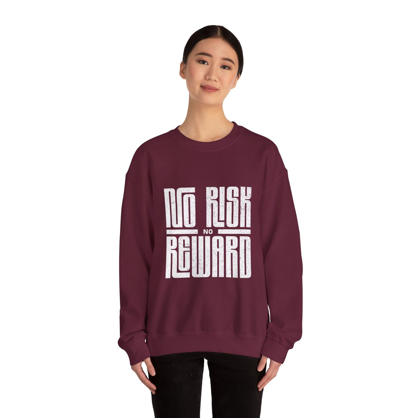 No Risk No Reward Sweatshirt, Motivational Crewneck, Unisex Gift, Cozy Apparel, Fitness Inspiration, Casual Streetwear