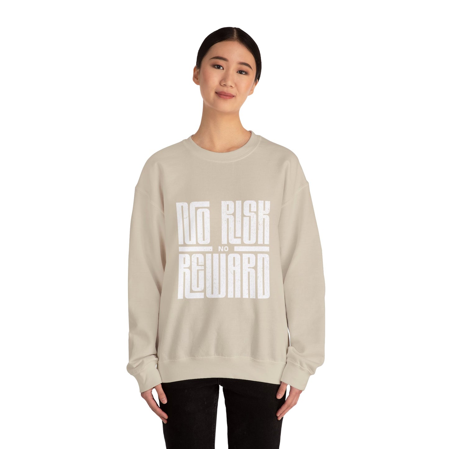 No Risk No Reward Sweatshirt, Motivational Crewneck, Unisex Gift, Cozy Apparel, Fitness Inspiration, Casual Streetwear