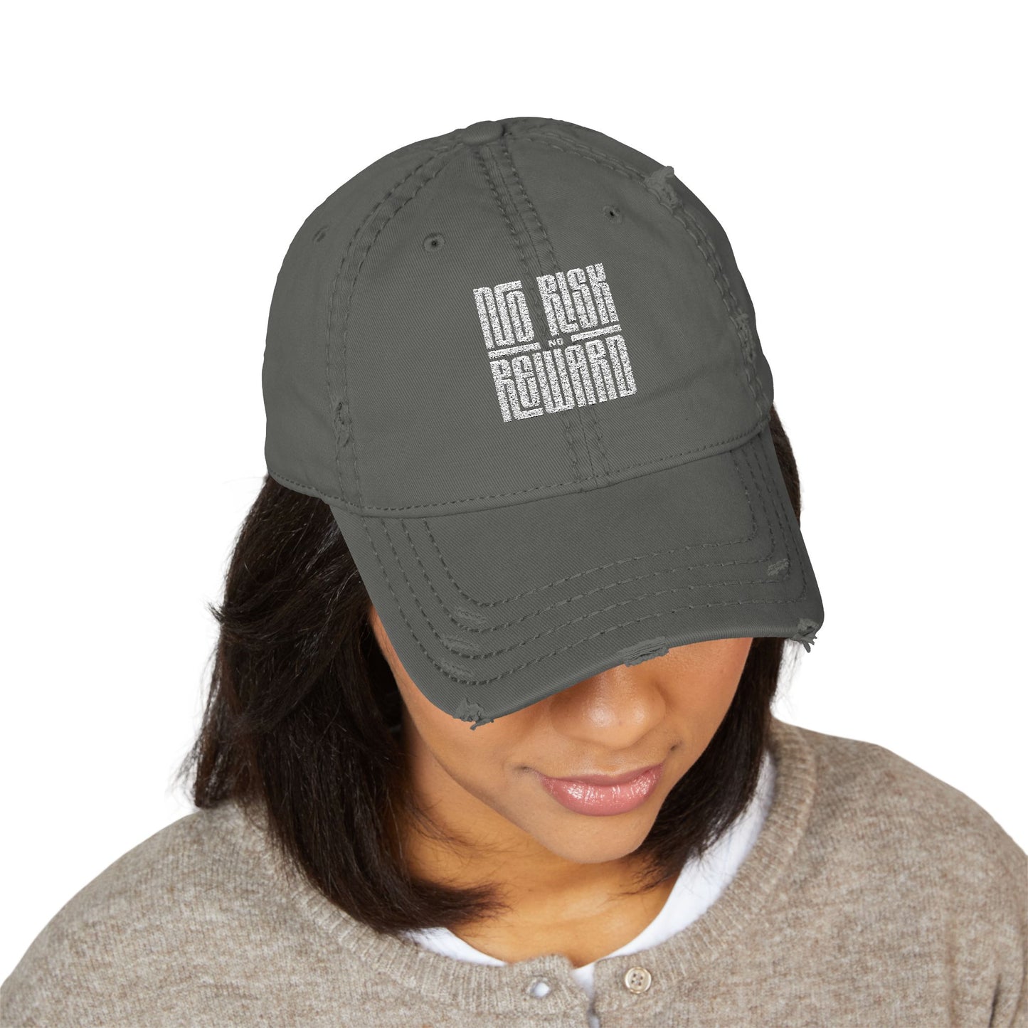 Distressed Dad Hat with Inspiring Embroidery, Cool Casual Cap, Perfect Gift for Father's Day, Outdoorsy Look, Everyday Style