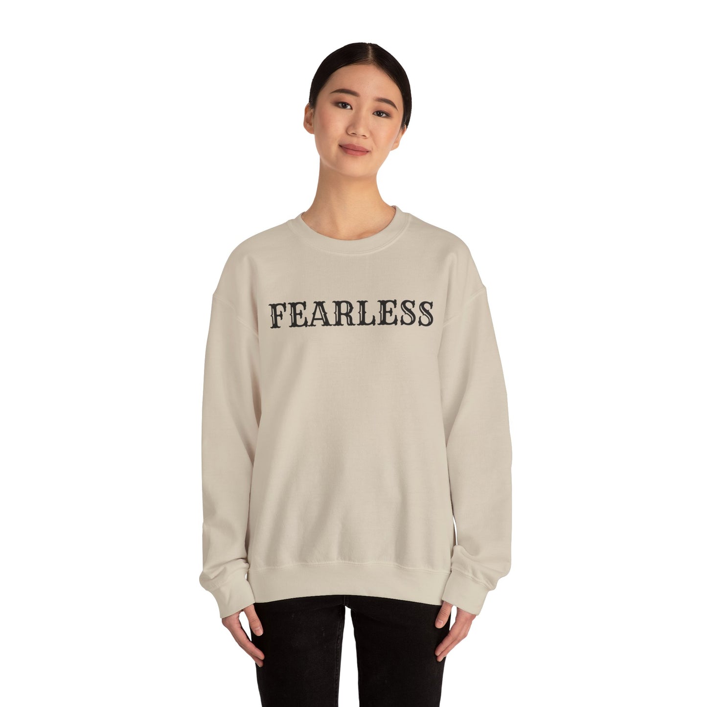Fearless Unisex Crewneck Sweatshirt | Cozy Inspiration, Gift for Friends, Motivational Apparel, Everyday Wear, Casual Outfit