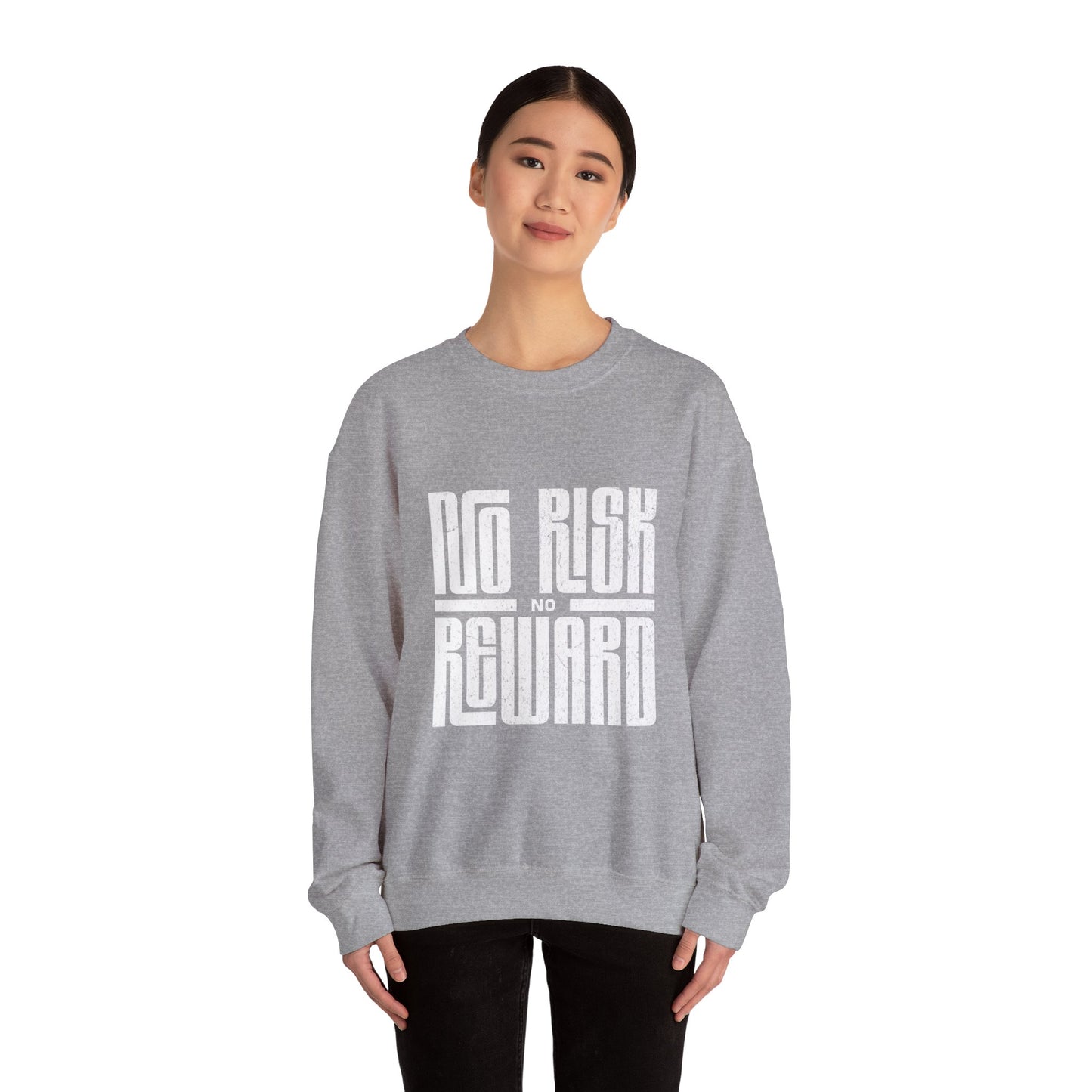 No Risk No Reward Sweatshirt, Motivational Crewneck, Unisex Gift, Cozy Apparel, Fitness Inspiration, Casual Streetwear