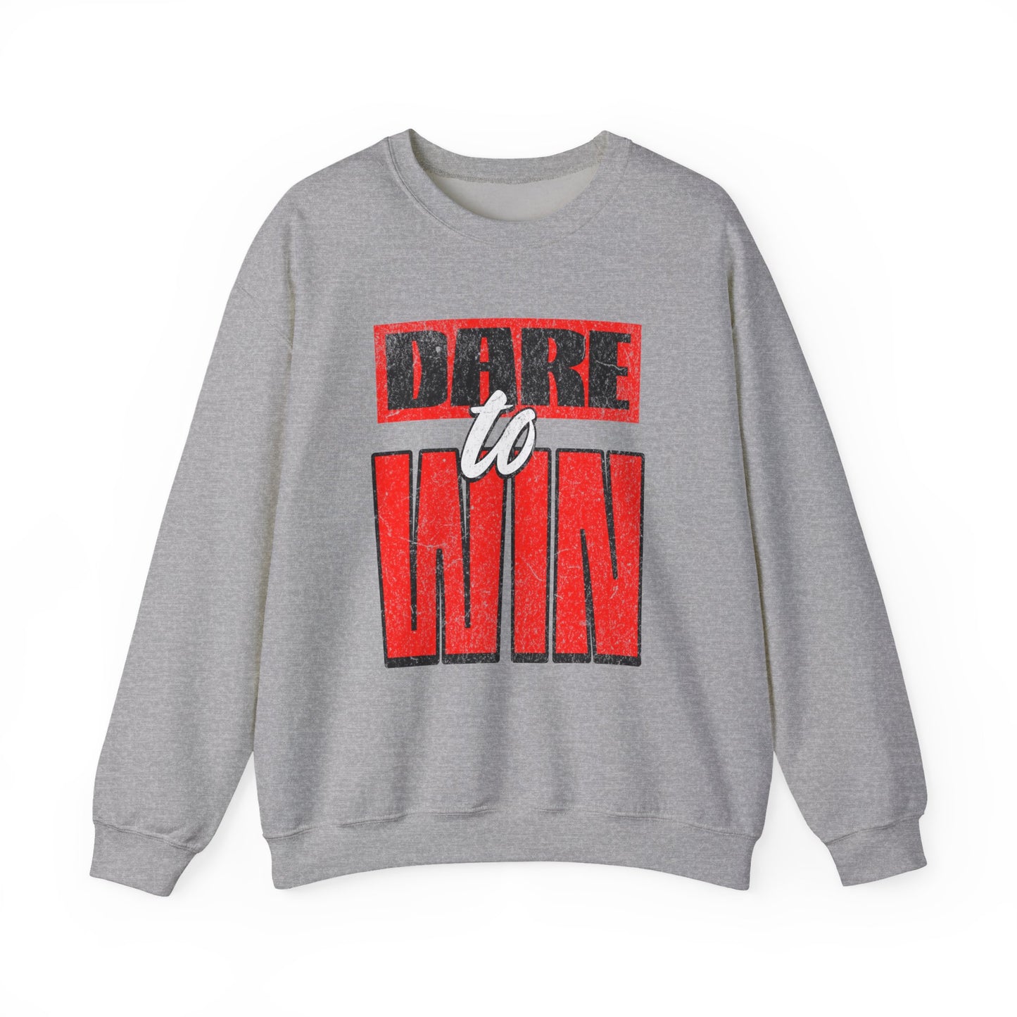 Dare to Win Sweatshirt - Motivational Crewneck, Inspirational Gift, Unisex Apparel, Cozy Layer, Perfect for Athletes