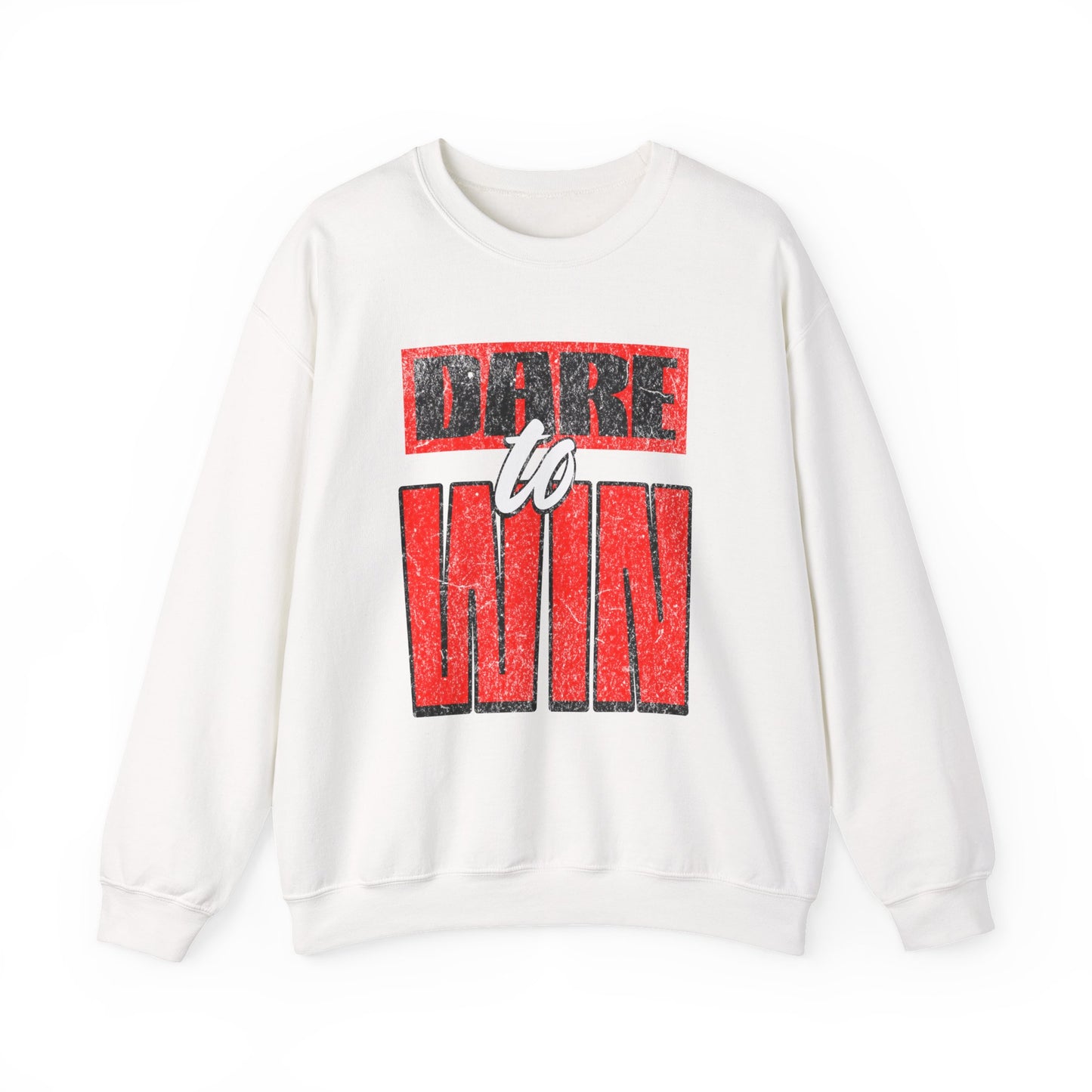 Dare to Win Sweatshirt - Motivational Crewneck, Inspirational Gift, Unisex Apparel, Cozy Layer, Perfect for Athletes
