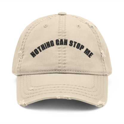 Distressed Dad Hat with "Nothing Can Stop Me" Embroidery, Casual Cap for Relaxed Style, Gift for Dads, Fashionable Accessories for [...]
